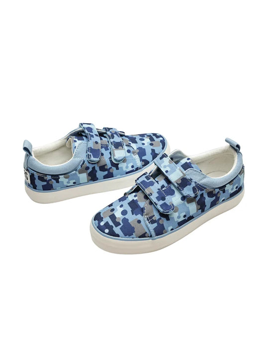 Blue & Pink Waves Slip-on Espadrilles