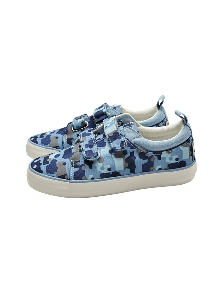 Blue & Pink Waves Slip-on Espadrilles