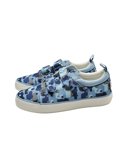 Blue & Pink Waves Slip-on Espadrilles