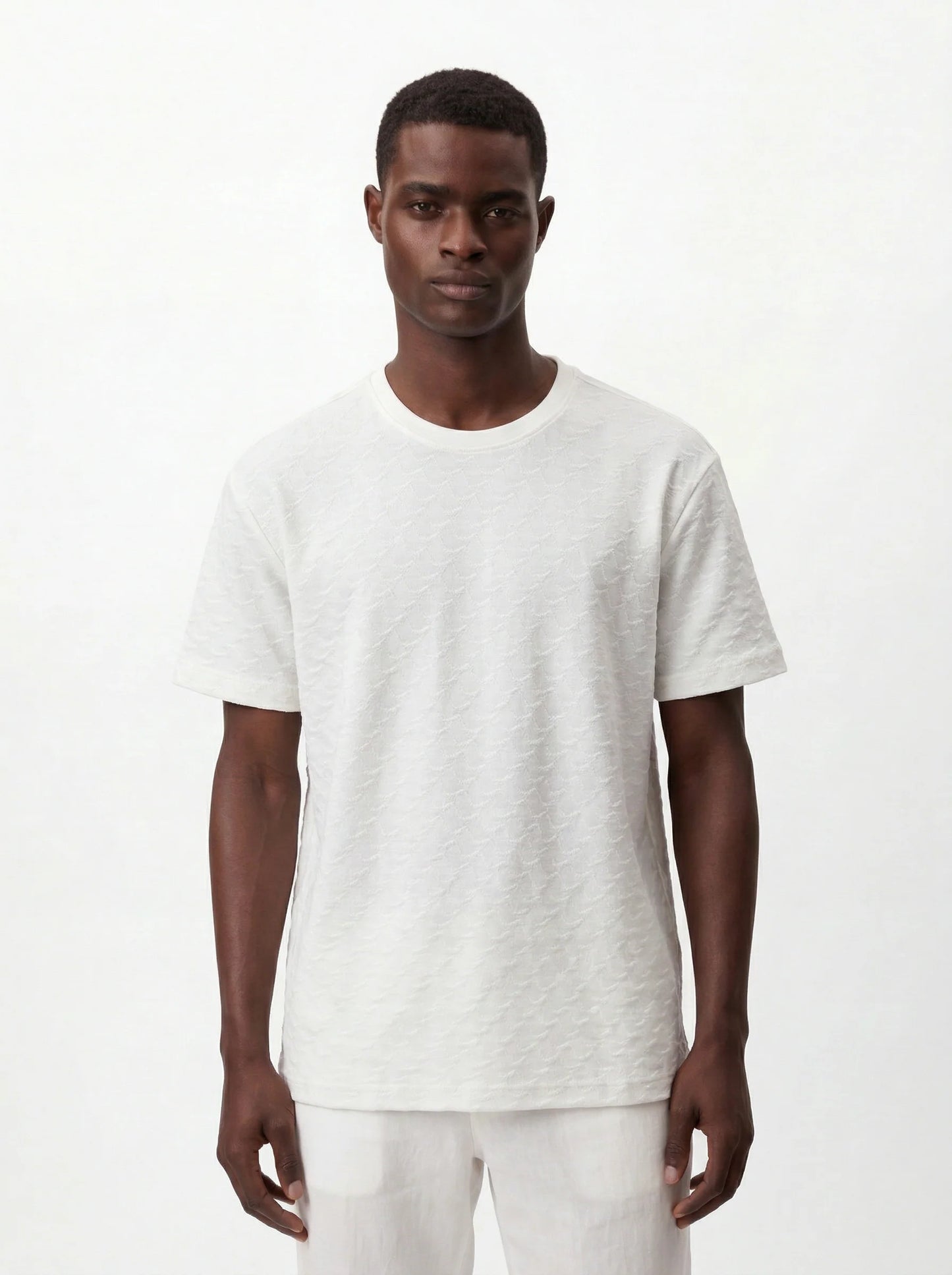 ROSE MONOGRAM JACQUARD SLIM-FIT T-SHIRT S26N