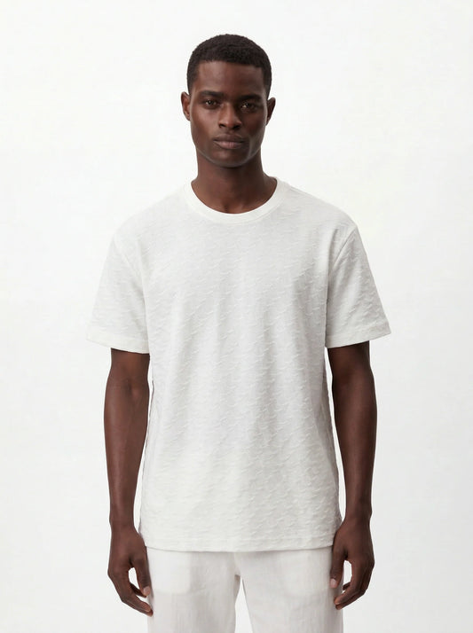 ROSE MONOGRAM JACQUARD SLIM-FIT T-SHIRT S26N