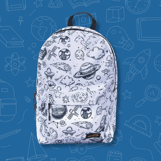 Lost In Space Daypack 24L (With Laptop Compartment) - BLACK - WHITE