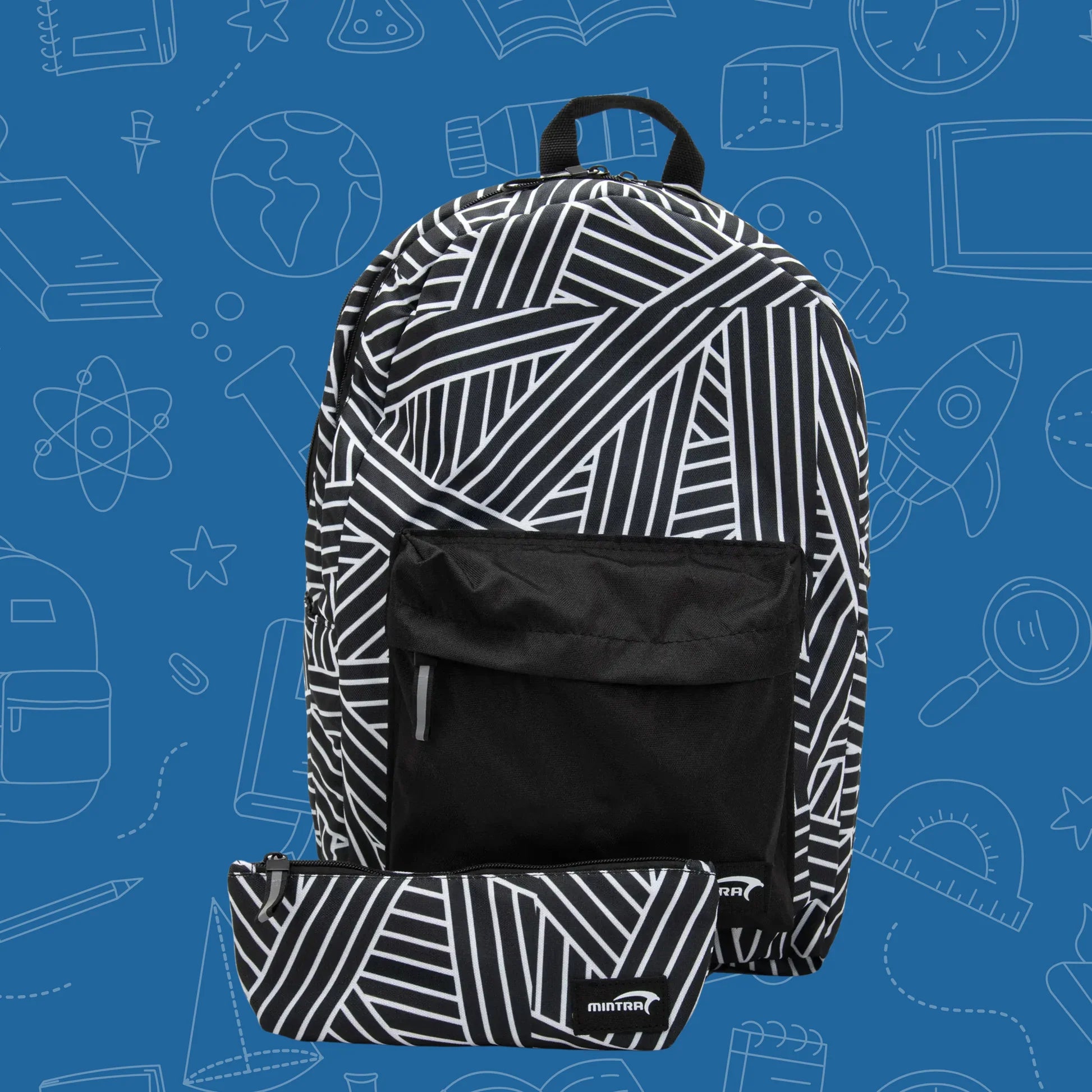 Geometric Daypack 20L ( INCLUDE LAPTOP COMPARTMENT AND PENCIL CASE)