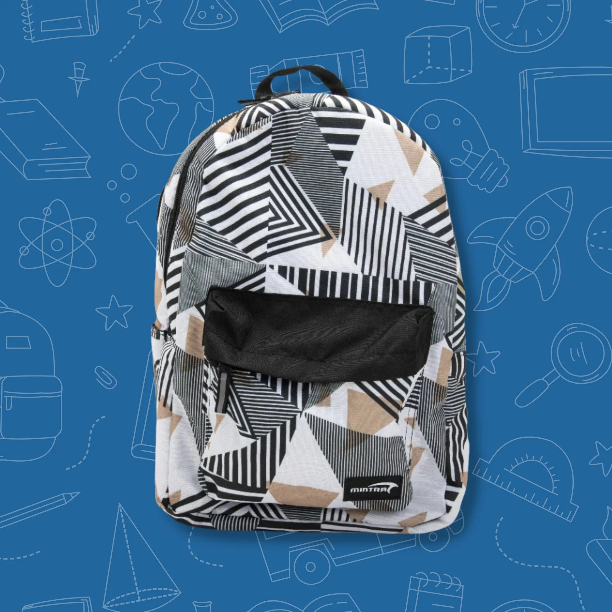 Geometric Daypack with 2 pockets 24L (Includes Laptop Compartment)