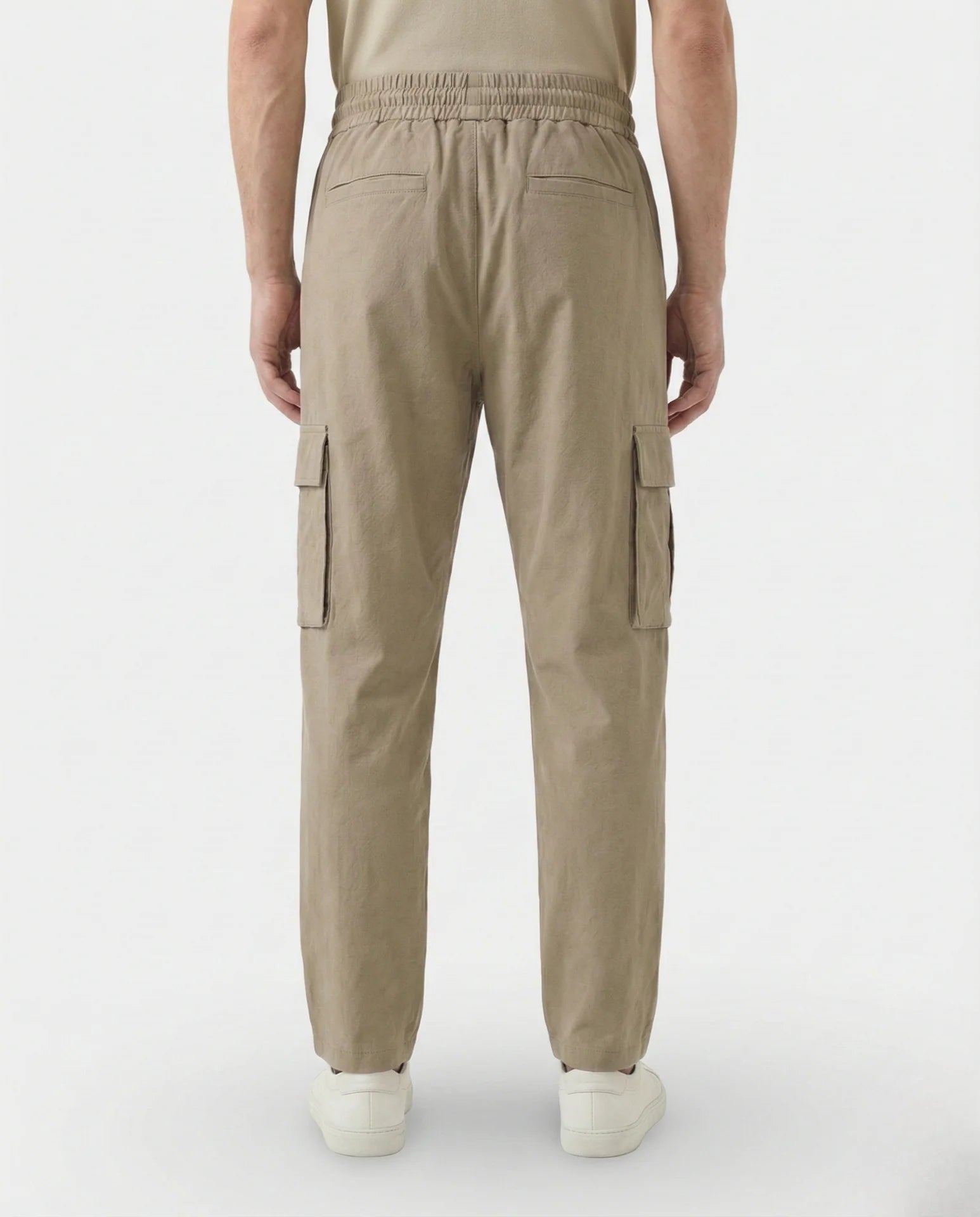 SAND BEIGE RELAXED CARGO PANT W25N