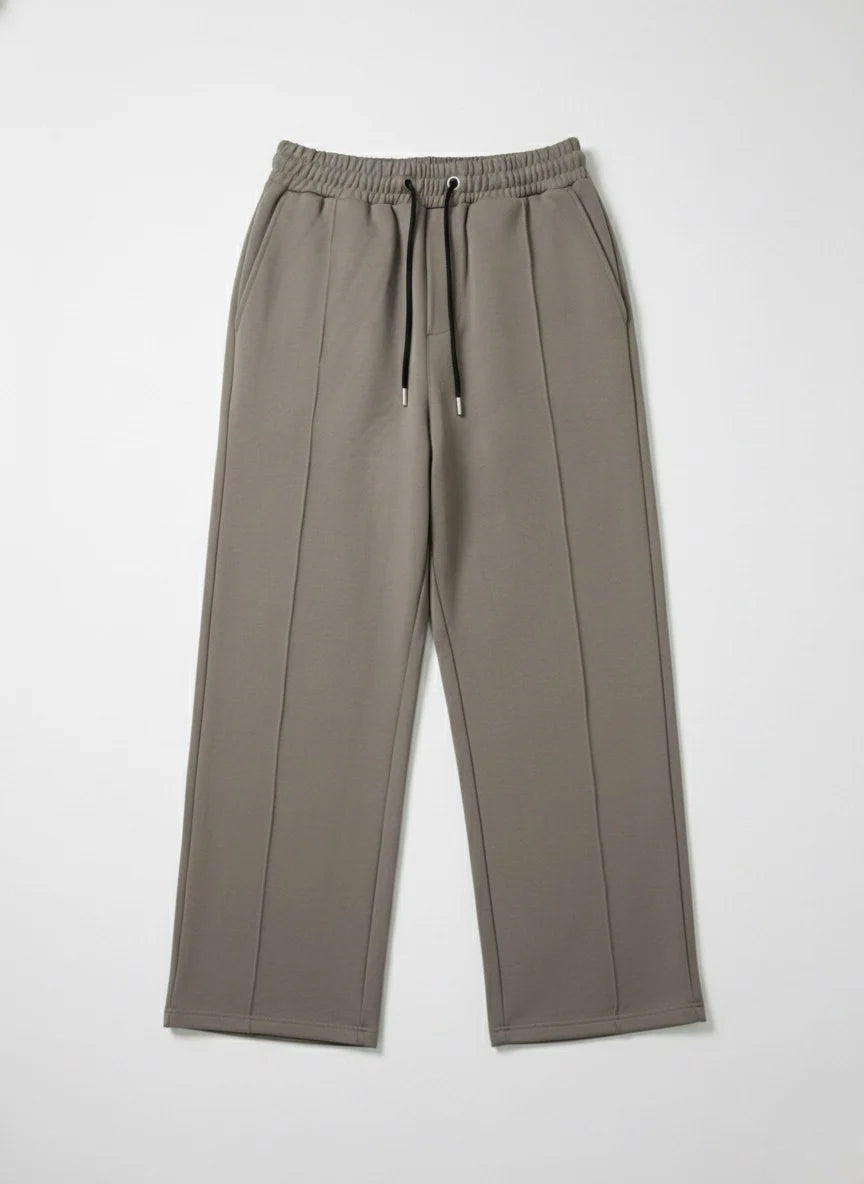 TAUPE GREIGE WIDE-LEG FRONT-SEAM JOGGER W25N
