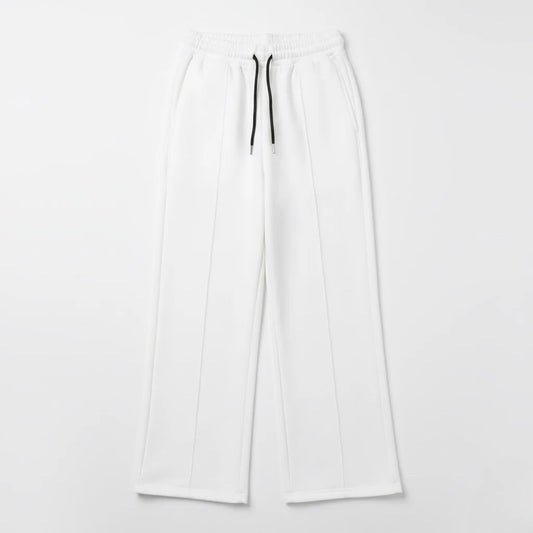 PURE WHITE WIDE-LEG FRONT-SEAM JOGGER W25N
