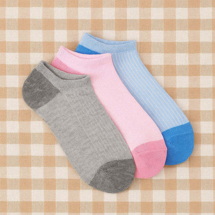ACTIV GIRLS ANKLE SOCKS PACK*3 - COLORS