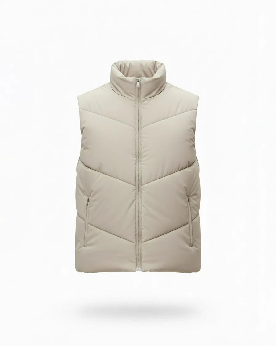 OFF-WHITE QUILTED PUFFER VEST W25N