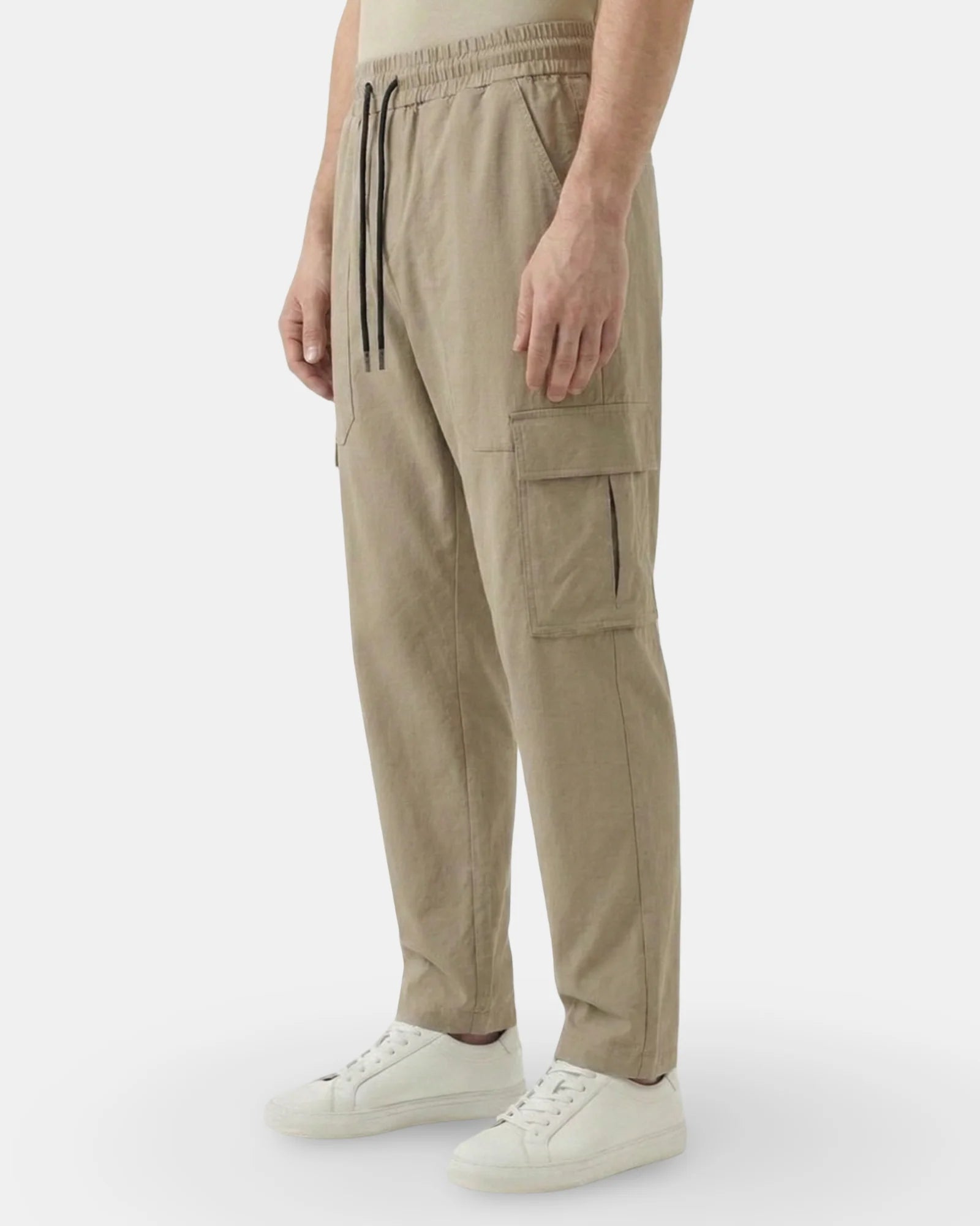 SAND BEIGE RELAXED CARGO PANT W25N