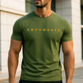 ACTIV PRINT R.NECK T-SHIRT - OLIVE