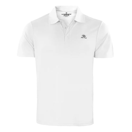 ACTIV EMB CASUAL POLO - WHITE