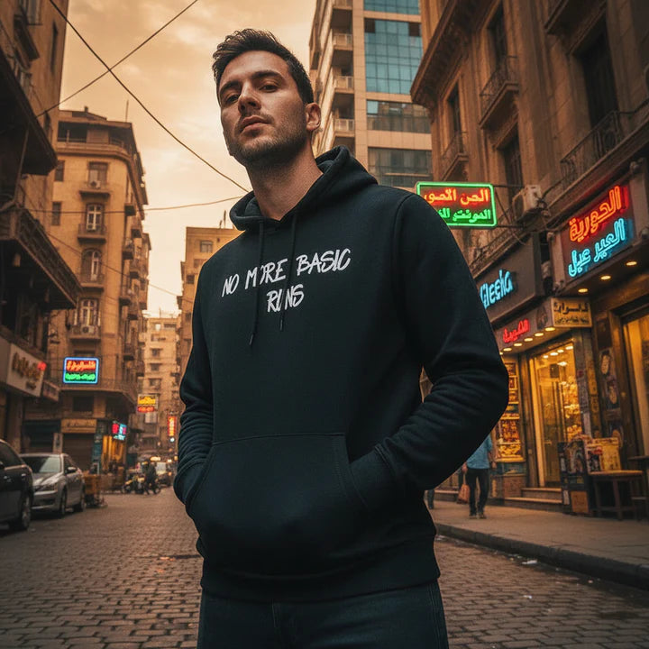 ACTIV GRAPHIC HOODIE SWEATSHIRT - BLACK