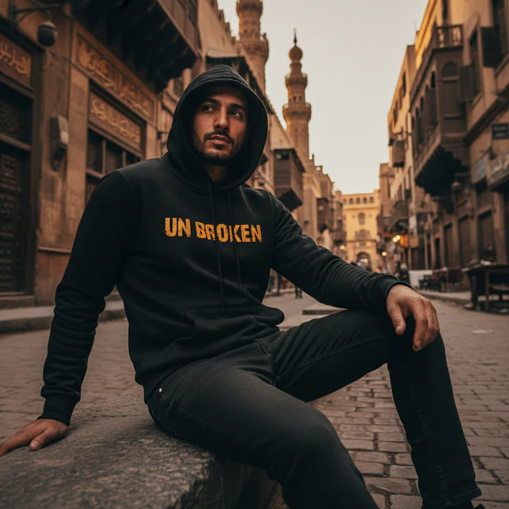 ACTIV GRAPHIC HOODIE SWEATSHIRT - BLACK