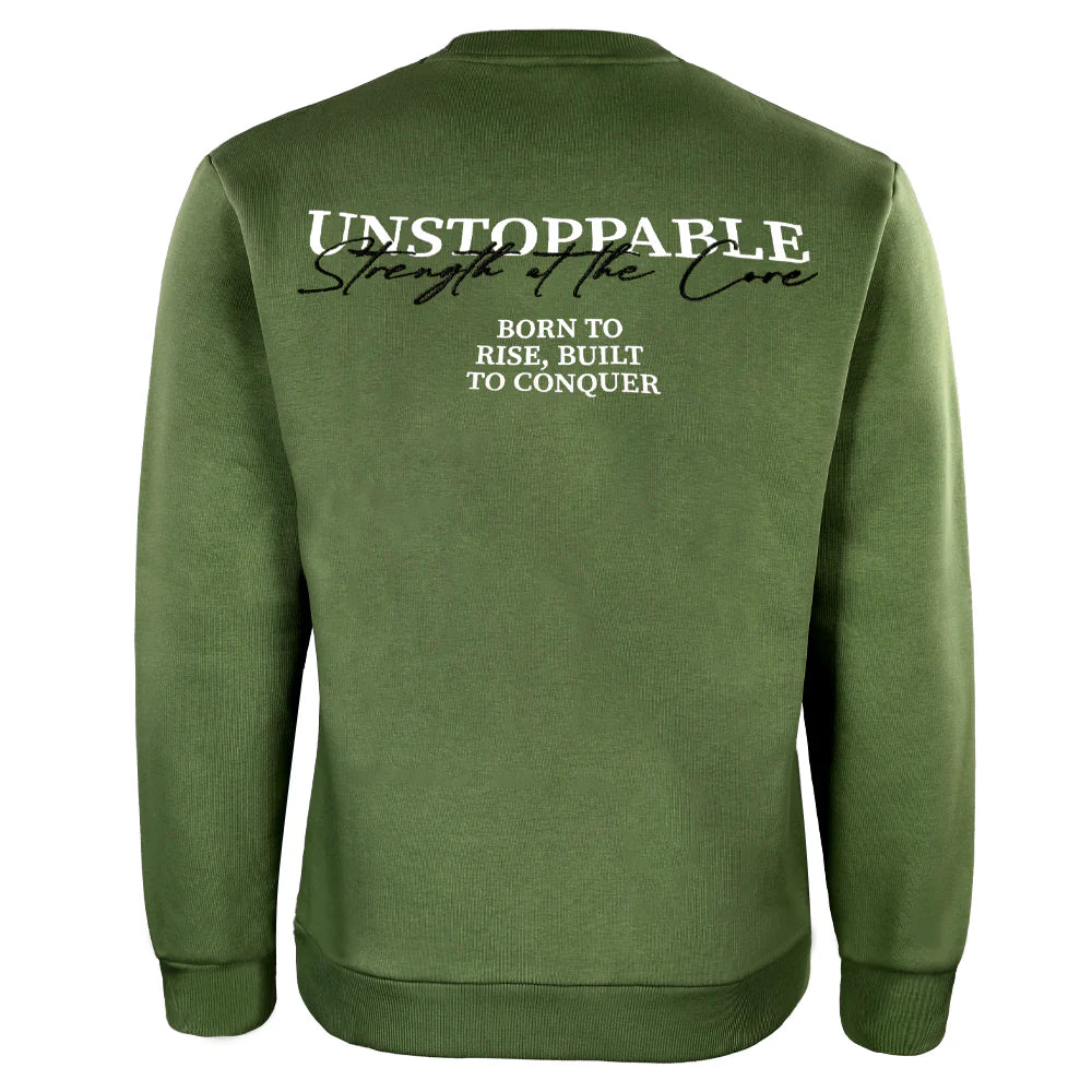 ACTIV EMB R.NECK SWEATSHIRT - OLIVE