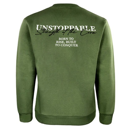 ACTIV EMB R.NECK SWEATSHIRT - OLIVE