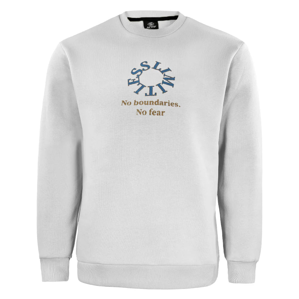 ACTIV GRAPHIC R.NECK SWEATSH - WHITE